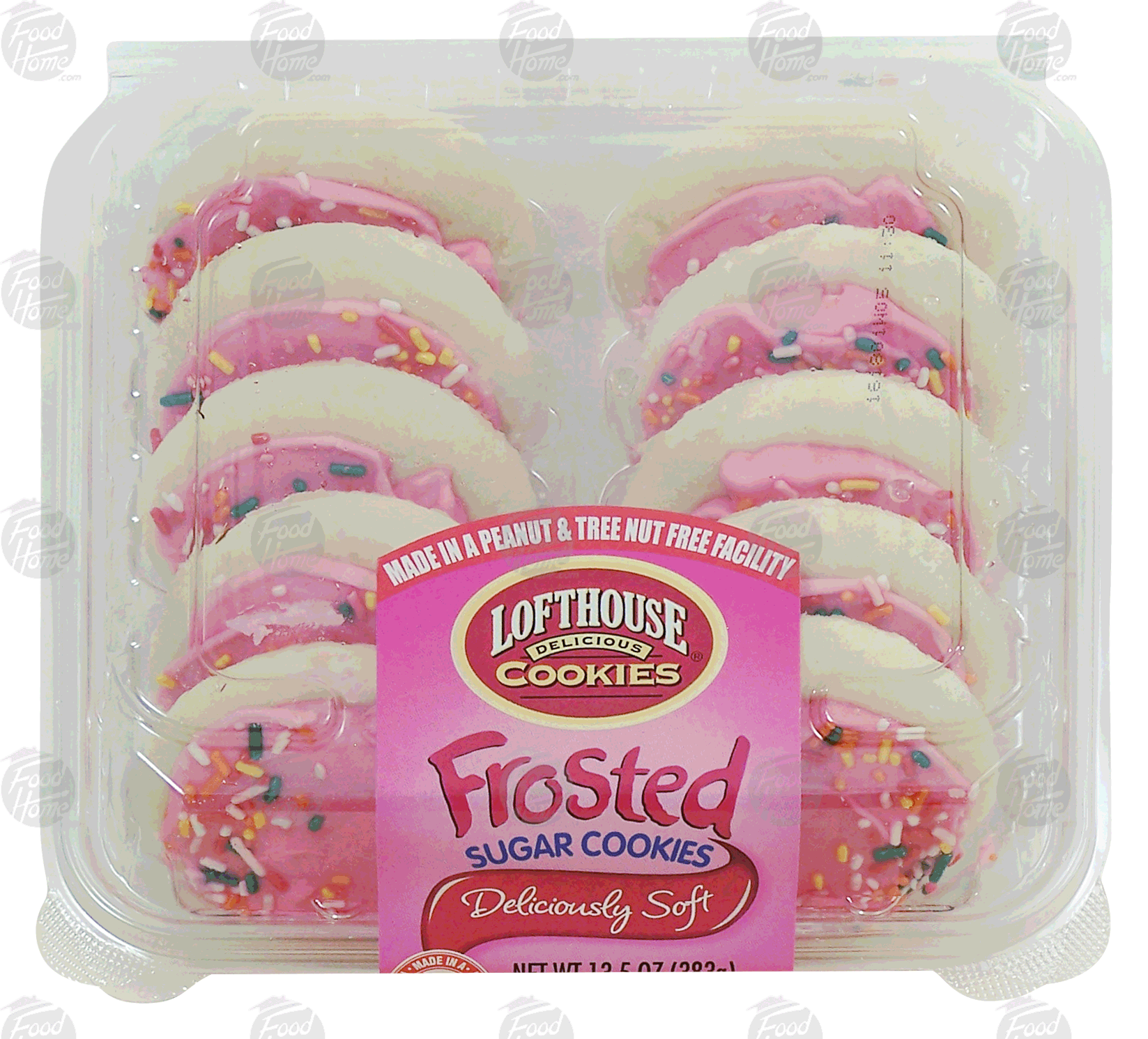 Lofthouse Frosted pink frosted sugar cookies with sprinkles Full-Size Picture